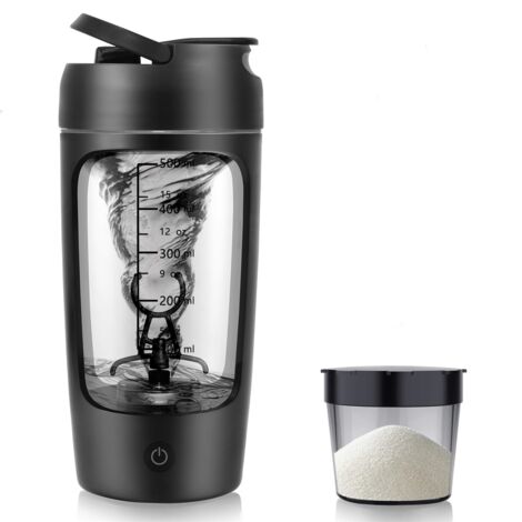 Ce shaker à protéines électrique est fabriqué en Tritan, est sans BPA, étanche, possède un moteur silencieux, une longue durée de vie de la batterie, est facile à nettoyer, a une capacité de 650 ml (1/5)
