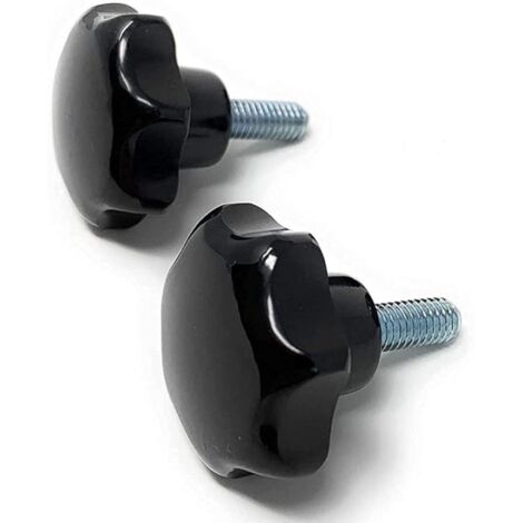 12 molettes de serrage Torx en plastique, Avec Filetage Mâle 32, 6 x 20 mm,Noire (1/5)