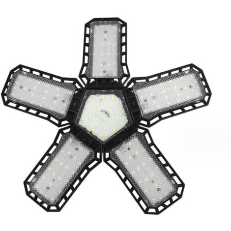 Deux plafonniers LED de 120 watts, des lampes de garage LED de 12 000 lumens, avec 5 panneaux réglables et interchangeables, des douilles E26/E27, adaptés à l'éclairage des salles de billard (1/5)