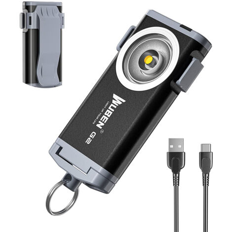 Lampe torche rechargeable haute puissancedirigéLampe torche ultra-lumineuse, noire (1/5)