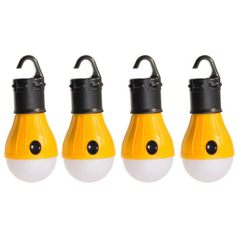 Ampoule pour tente de camping, équipement de camping, convient pour le camping, la randonnée et les excursions en autonomie, crochet jaune (1/5)