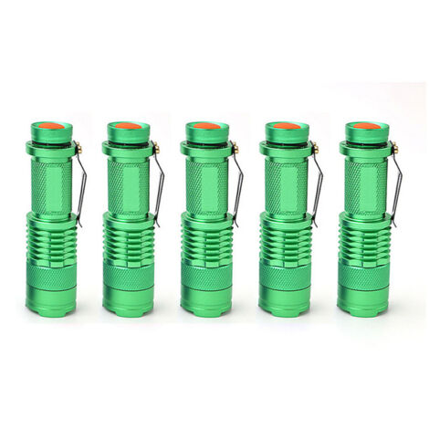 5 Mini lampe torche télescopique rechargeable, pour LED Rechargeable , verte (1/5)