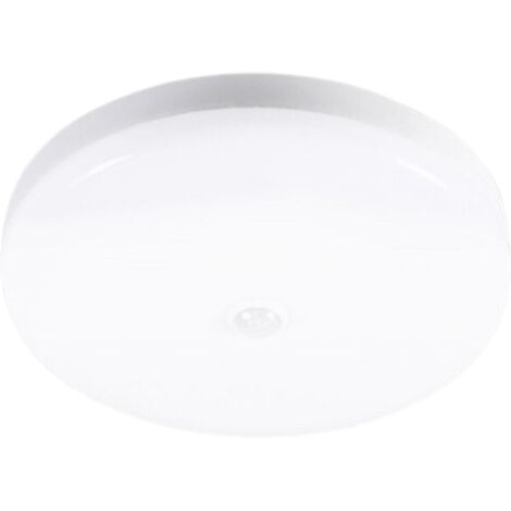 Plafonnier LED, 22 cm de diamètre, 12 W, puces LED 2835SMD, convient à une utilisation intérieure et extérieure, avec détecteur de mouvement, lumière blanche 6500K (1/5)