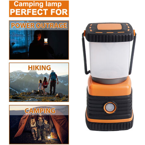 Lanterne Camping,GuKKK Lampe torche LED rechargeable 3600 Mah Lampe de Camping RGB Portable 5 Modes d'éclairage & Aimantée,Lumière Suspendue D'urgence étanche pour Ouragans, Coupures de courant