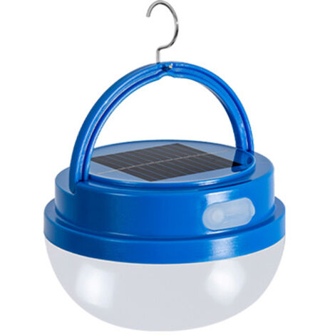 Lampe solaire, ampoule rechargeable, lampe solaire champignon portable et étanche pour le camping, bleue (1/5)