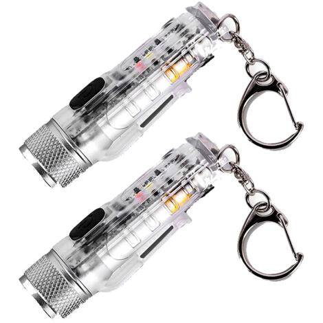 2Une mini lampe torche étanche avec un faisceau puissant et longue portée et une finition transparente (1/5)