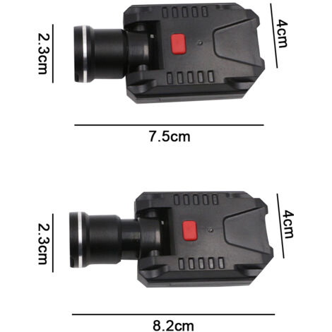 Lampe Frontale Rechargeable 2pcs, Super Bright 500 Lumens Lampe De Mise Au Point Reglable Frontale Avertissement Rouge Pour Camping Cour 95106056