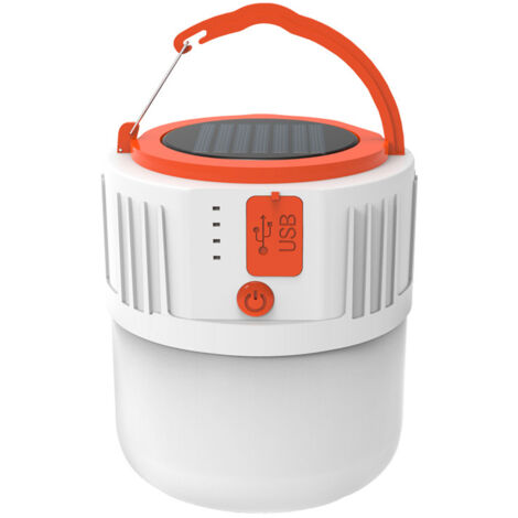 Lampe de camping rechargeable à énergie solaire, pour l'extérieurdirigéLampe de camping, lampe de tente d'urgence, blanche, taille moyenne.vingt-quatrelampe (1/5)
