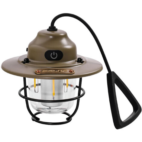DirigéLampe de camping rechargeable à suspendre, idéale pour le camping, la randonnée, la protection contre les ouragans, la pêche et autres activités, verte (1/5)