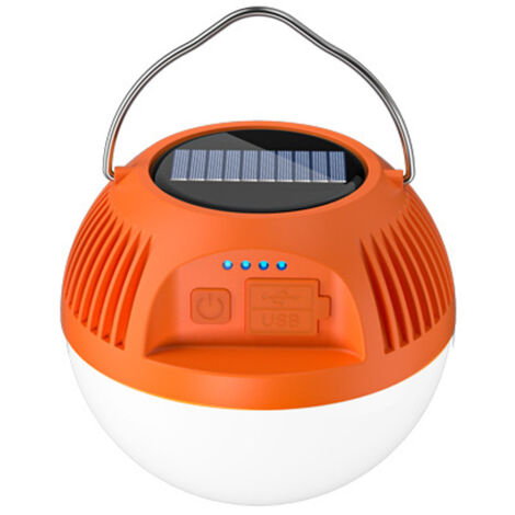 Mini lampe torche de camping, idéale pour les situations d'urgence en cas d'ouragan, orange moyen, lumière blanche (1/5)