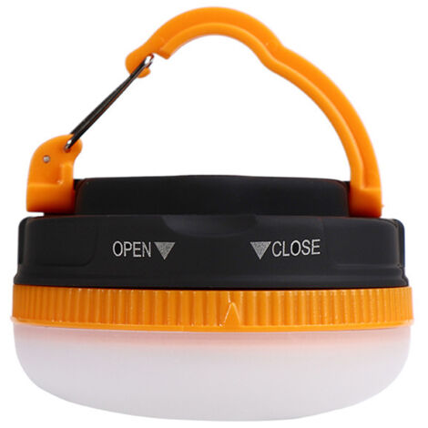 DirigéLampe de camping d'urgence, lampe de tente lumineuse et multifonctionnelle, jaune, fonctionnant sur piles (1/5)