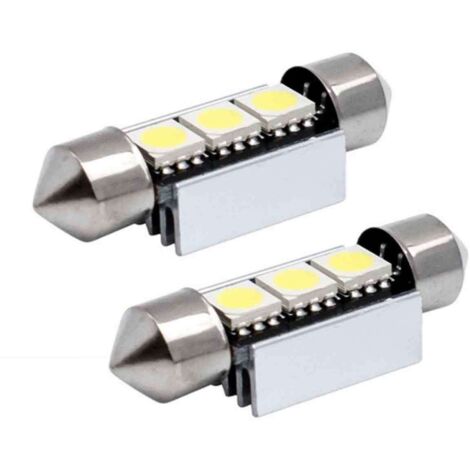 Lot de 2 ampoules , projecteur LED rouge C5W 41 mm 42 mm SV8.5 c10w rouge 41 mm (1/5)