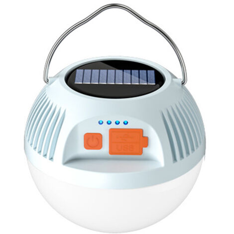 Mini lampe torche de camping, idéale pour les situations d'urgence en cas d'ouragan, taille moyenne, lumière bleue et blanche (1/5)