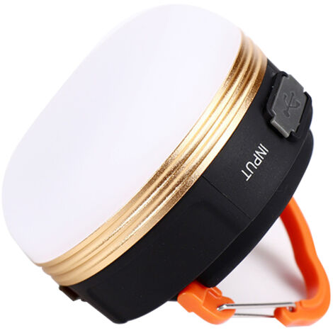 DirigéLampe de camping d'urgence, lampe de tente lumineuse et multifonctionnelle, modèle orange rechargeable (1/5)