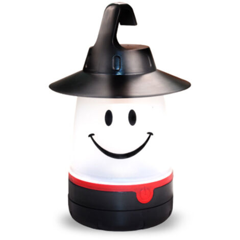 Lampe visage souriant, accessoire créatif pour tente d'enfant, lampe de camping, noire, piles non incluses (1/5)