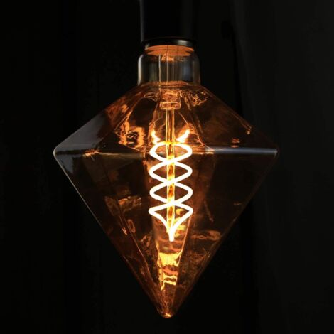 Ampoule LED rétro Edison E27 - Ampoule décorative spirale rétro 4W - Blanc chaud, finition or antique, idéale pour une ambiance rétro et nostalgique dans les maisons, cafés, bars et restaurants