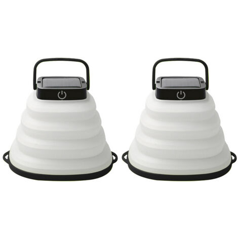 Lampe de camping pliable portable à énergie solaireétanche USBLampe de camping rechargeable à pendentif, lumière jaune,2Article (1/5)