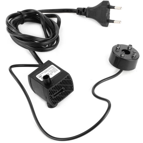 Pompe à eau silencieuse avec éclairage LED, idéale pour les mini-rocailles, les pots de fleurs d'intérieur et la culture hydroponique. Prise standard européenne, 220-240 V CA (1/5)