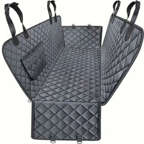 Protection Voiture Chien, 147 137cm Housse Voiture Chien Imperméable et Antidérapante, Universel Protection Siege Transport avec Maille Visuelle Fenêtre et Rangement Pochette (1/5)