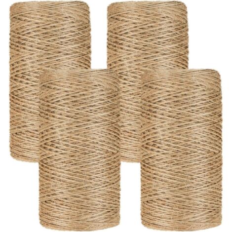 Jute Naturel Ø1mm ±400m Teinte Naturelle Corde Jute sans Odeur Ficelle Corde Ficelles de Jardinage pour Jardinage, Bricolage, Emballage, Décoration,Activités Manuelles et DIY (1/5)