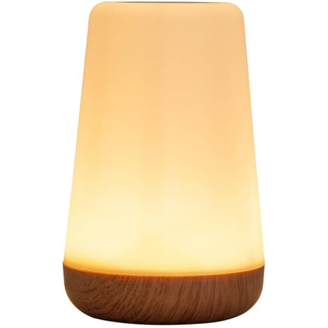 Lampe de Chevet Tactile Veilleuse, LED Lampe Rechargeable 13 Couleurs/5 Niveaux, Ajustable Enfant Lampes Nuit de Table Sans Fil pour Chambre à Coucher Salon Camping -1xTélécommandes (1/5)