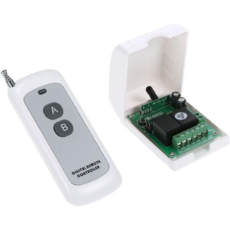 Smart Home 433 MHz RF DC 12 V 2CH Code d'apprentissage Télécommande sans Fil Relais Relais Récepteur Émetteur Système de Commutateur à Distance Universel et Télécommande Longue Porteuse RF 5 (1/5)