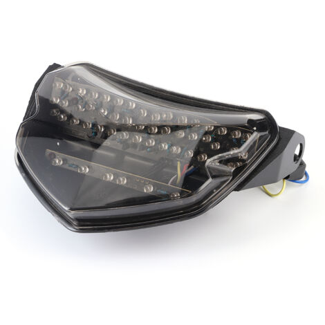 Feu arrière de moto, feux arrière, lampe arrière, 1Pc LED feu arrière clignotant lampe lentille fumée adaptée pour Suzuki GSX-R 600 750 2004-2005 (1/5)