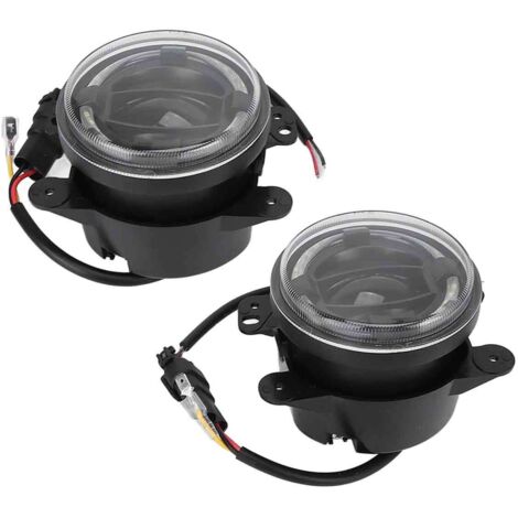 Lot de 2 Feux Antibrouillard LED 10,2 Cm pour Wrangler 2007-2018, Haute qualité, économie D'énergie, Installation Facile avec Design étanche et Résistant aux Chocs (1/5)