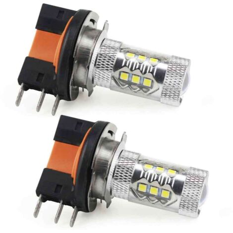 2 ampoules LED H15 80W, phares de voiture blancs, ampoules LED, ampoules de feux de jour, feux de remplacement (1/5)