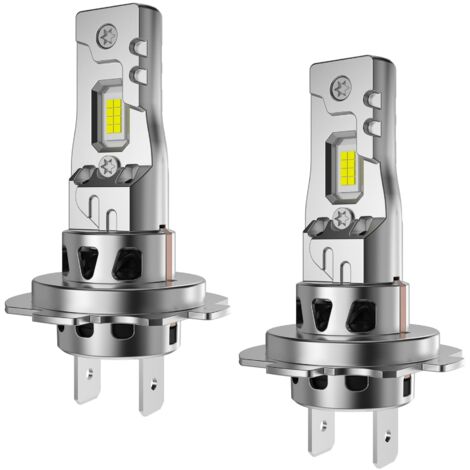 H7 LED 30000LM, 120W 600% Lumière 6500K Blanc Anti Erreur Extrêmement Brillant Kit de Conversion h7 Phares, pour Rechange pour Lampes Halogènes et Xenons Auto (2 Set) (1/5)