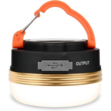 Lampes de Camping, Lampe de Tente LED Rechargeables, 4 Modes USB Portable SOS Light avec Base Magnétique et Crochet IP43 Étanche pour D'extérieur, Randonnée, Pêche, Coupures Courant (1PC) (1/5)