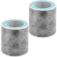 Lot de 2 filtres de rechange pour purificateurs d'air Shark HP102 et HC452. Filtre HEPA 3 en 1 de qualité H13, filtrant 99,97 % des particules. Remplace les références HE1FKPET et HE1FKBAS