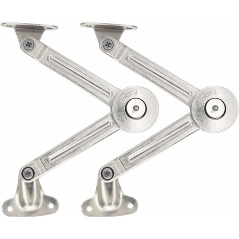 Lot de 2 compas à système d’amortissement pour abattants de portes relevables de placard de cuisine