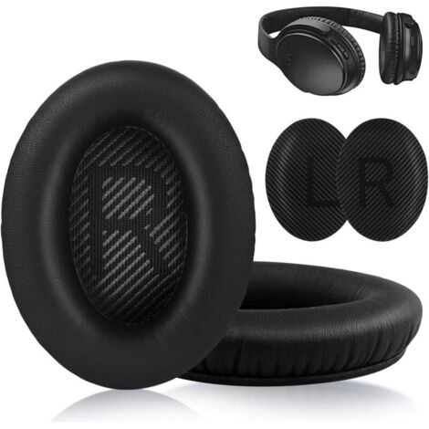 Coussinets d'oreille pour casque Bose QuietComfort - QC35/QC25/QC15/AE2 Noir (1/5)