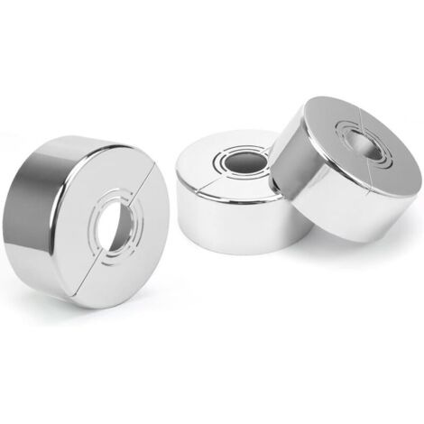 3 Pièces Rosace Robinet, Rosace Mitigeur Douche, 3 Tailles en 1, Cache Tuyau Radiateur Convient pour Diamètre de 20MM / 25MM / 33MM, Utilisé pour Décoration de Robinets