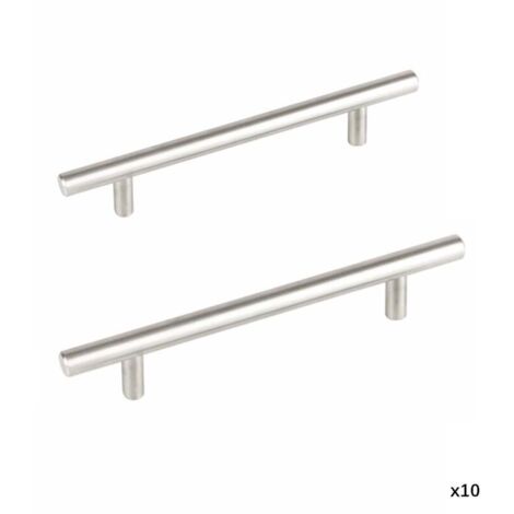 Ensemble complet de 10 poignées de meubles de cuisine, entraxe 160 mm, poignées de meubles de cuisine en acier inoxydable, poignées d'armoire, poignées de porte de cuisine, poignées de meubles de cuis