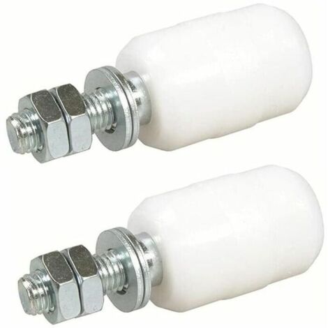 Olive De Guidage Supérieure Nylon, 2 Unitésrouleaux pour Porte Coulissante, Fixation avec Tige Filetée, Olive ou Galet de Guidage pour Portail Coulissant ou Autres Applications (40 x 60MM) Carivent