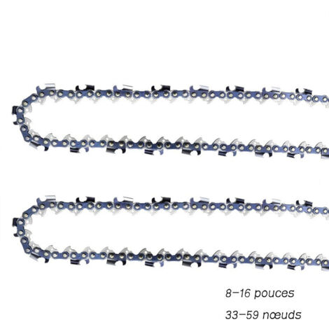 Guide et chaîne pour tronçonneuse,Lot de 2 chaînes 57 maillons pour tronçonneuse guide 40cm (16pouces)——Segment à angle droit électrolytique (1/5)