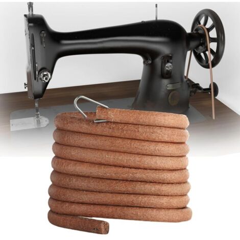 Courroie Machine à Coudre en Cuir avec Crochet 183 cm - Compatible avec Machines à Coudre à Pédale pour Pied Machine à Coudre Pédale - Facile à Installer (6MM) (1/5)