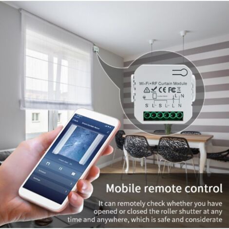 BAIFULAI Module d'interrupteur intelligent WiFi pour volet roulant 2,4