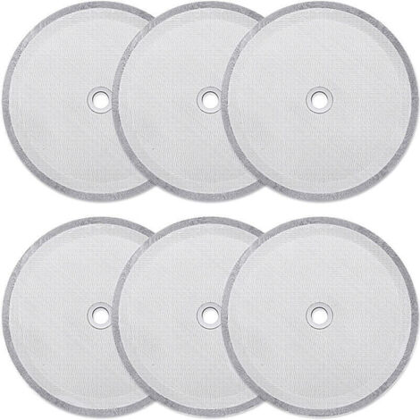 Paquet de 6 filtres à tamis de rechange pour presse française, filtres à mailles réutilisables pour cafetières à pression universelles de 1000 ml / 34 oz / 8 tasses