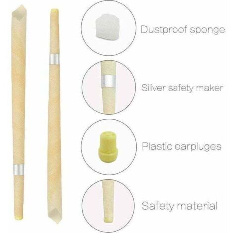 Kit De 32 Bougies D'Oreille En Cire D'Abeille - Cônes Pour Nettoyage Des Oreilles - Marque Jinboshi