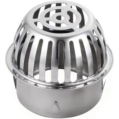 Siphon Sol Amovible Anti Blocage, Siphon Sol Convexe en Acier Inoxydable, Siphon Sol Anti Blocage Jardin, Convient pour Les Drains Anti Blocage des Balcons, Salles Bains, Cours Extérieures, Etc (1/5)