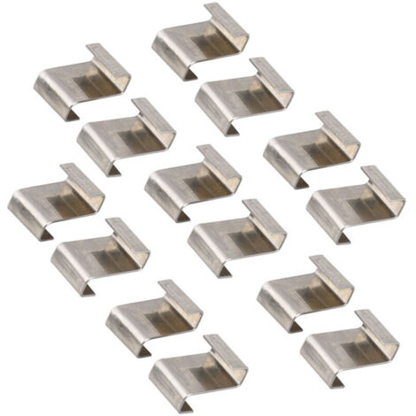 Lot de 90 Serre Vitrage Clips, Clips de fixation pour vitre de verre à effet de serre en acier inoxydable, Pinces de Fixation pour Serre en Verre (Type Z Clips) (1/4)