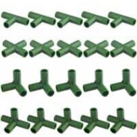 Lot de 20 connecteurs de cadre de jardinage résistants pour serre et plantes 11 mm,