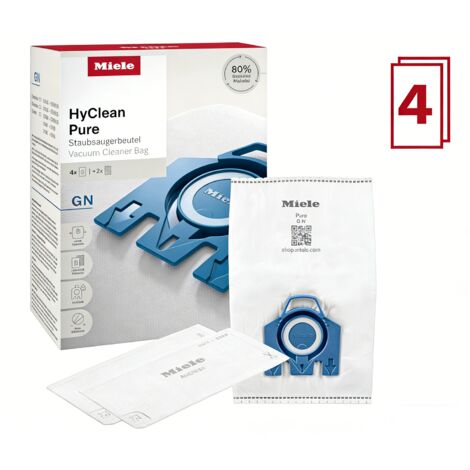 Sacs à poussière pour aspirateurs Miele HyClean 3D Efficiency – Lot de 4 sacs – Compatible Complete C2 C3 Classic C1 S2000 S5000 S8000 – Wancle