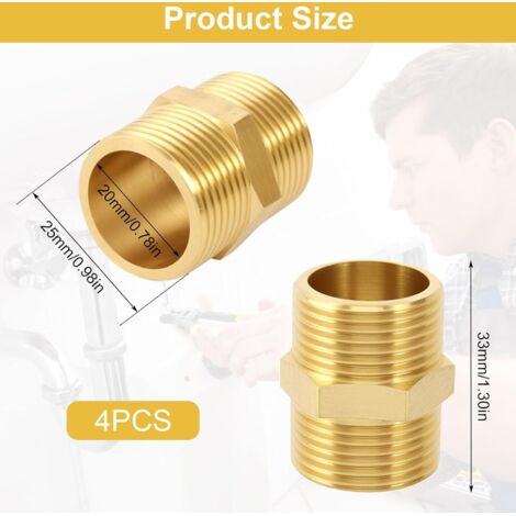 Mamelon Réduit En Laiton Mâle Femelle 1?? X ½