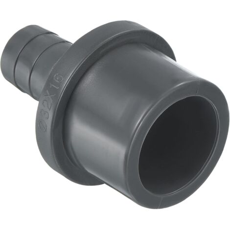 UPVC Réducteur Tuyau Raccord 32mm OD 16mm Barbelé, 1 Paquet Droit Accouplement Adaptateur Connecteur, Gris