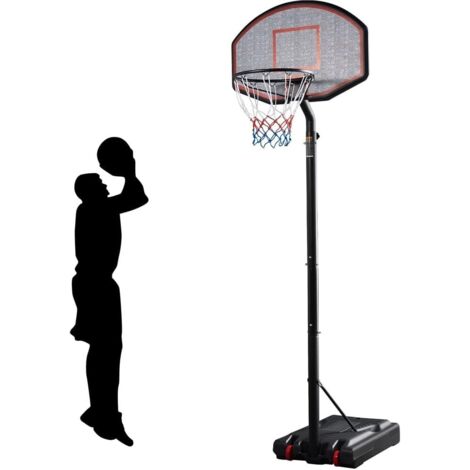 Panier De Basket COSTWAY Pour Enfants Avec Cible De Fléchettes, Support De Basket 2 En