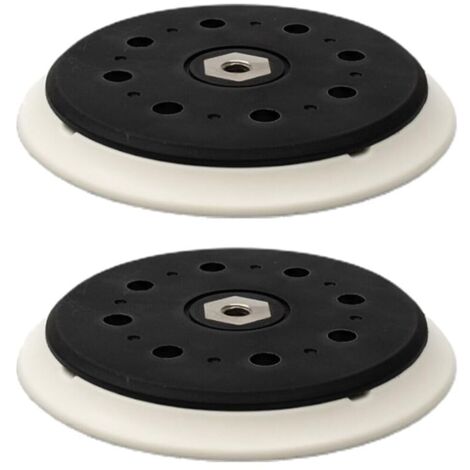 Lot de 2 disques abrasifs M8 15 trous Ø 150 mm dur compatible avec ponceuse excentrique Makita BO6050 BO6050J remplace 197315-5 197314-7 (1/5)